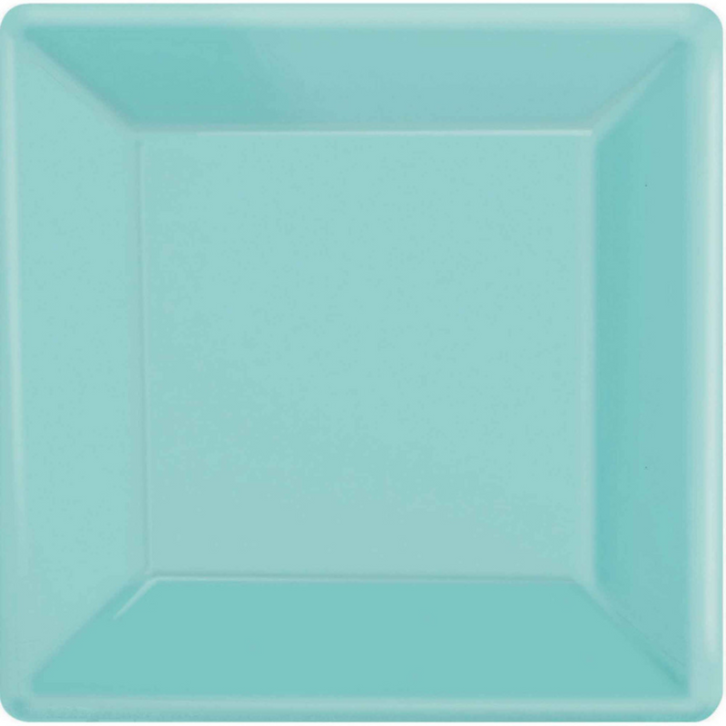 Paper Plates Square Robin s Egg Blue 26cm 20pk