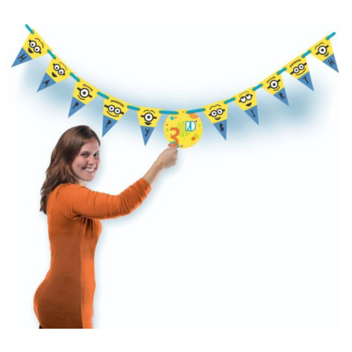 Despicable Me Jumbo Banner Minion Add an Age Pennant Banner