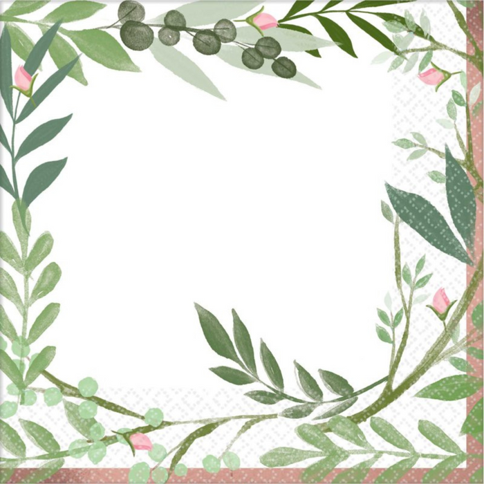 Love and Leaves Luncheon Napkins Pk16