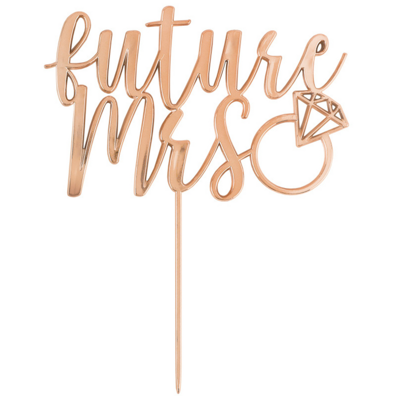 Blush Wedding Cake Topper Future Mrs Rose Gold
