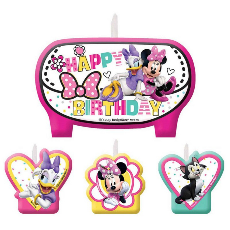 Minnie Mouse Happy Helpers Birthday Candle Set 4pk