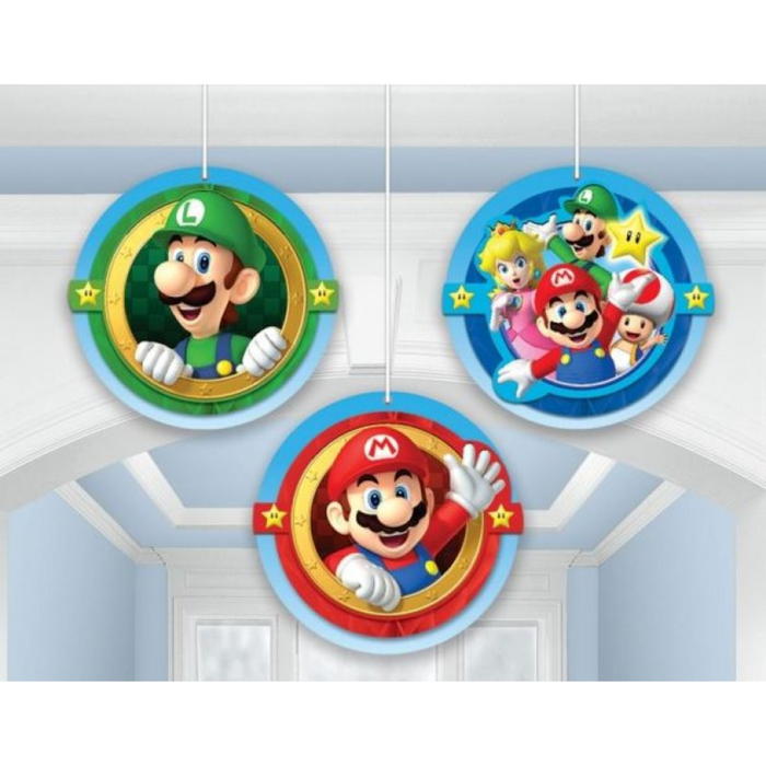 PARTY DECORS™ Super Mario Brothers Hanging Honeycomb Decoration (17cm)