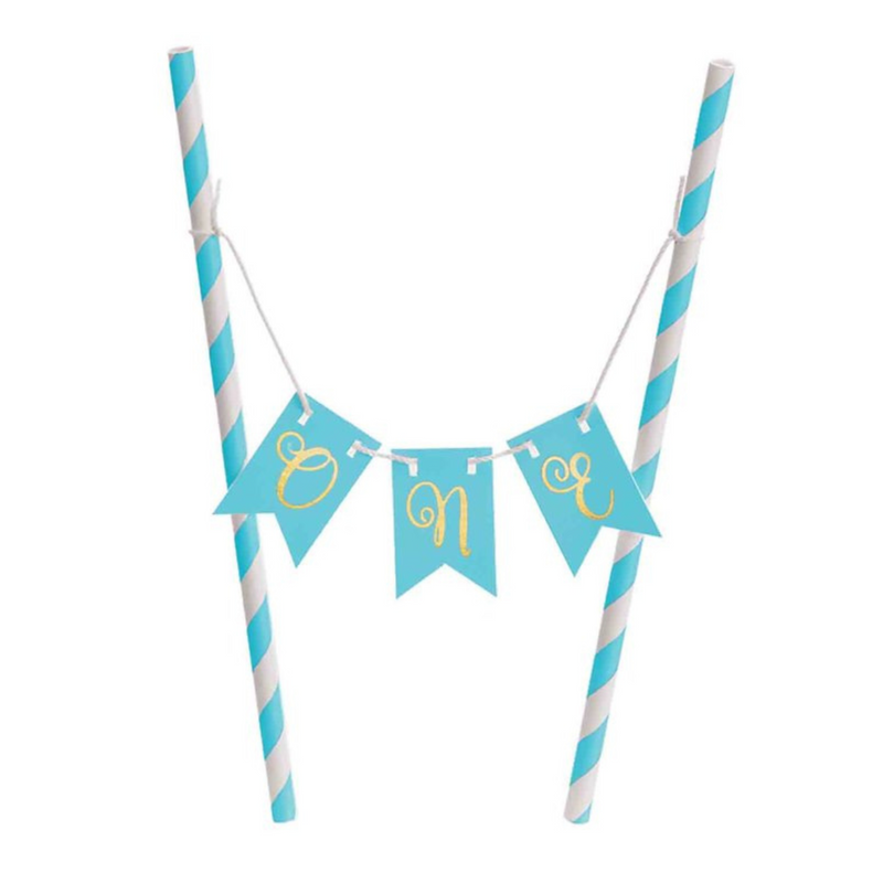 PARTY CUTLERY™ 1st Birthday Mini Cake Stand Kit Blue