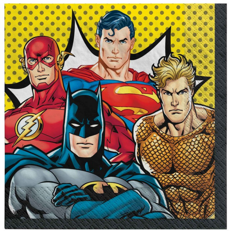 Lunch Napkins Justice League Heroes Unite