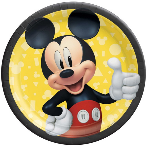 Mickey Mouse Forever Round Paper Plates 23cm 8pk