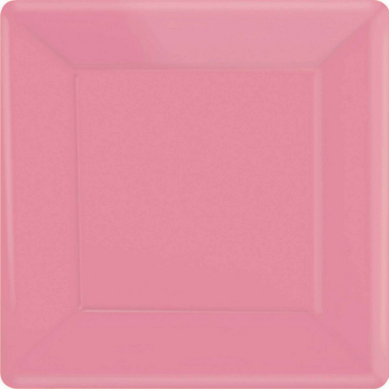 Paper Plates Square New Pink 26cm 20pk