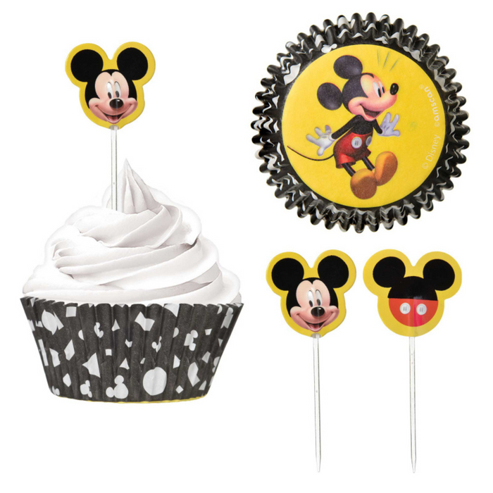 Mickey Forever H-S Cupcake Cases & Picks Combo