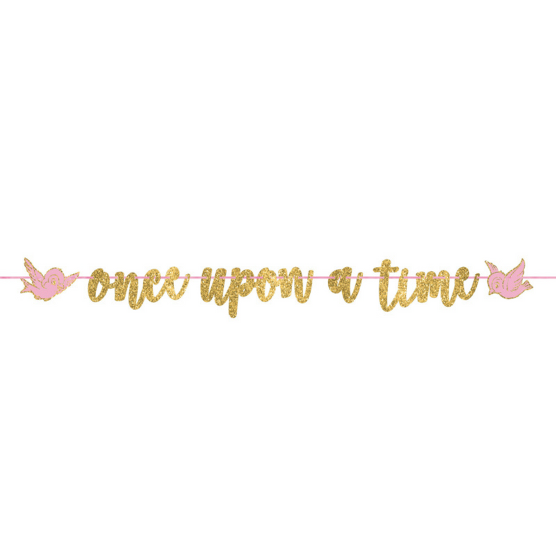 Disney Princess Once Upon A Time Glittered Ribbon Letter Ban