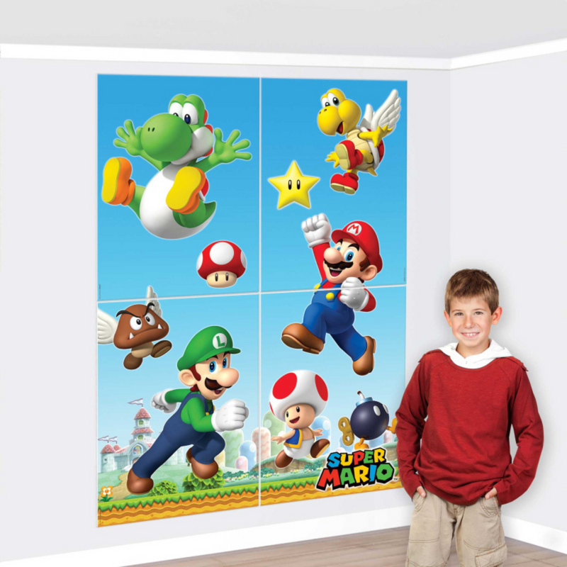Super Mario Brothers Scene Setter 4Pk