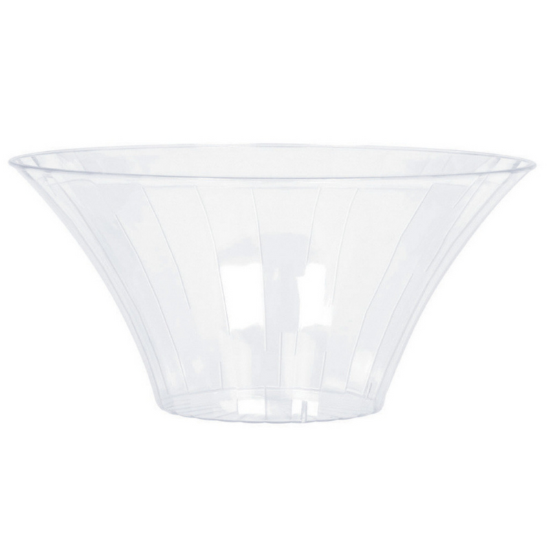 Flared Bowl Plastic Clear Small 18cm