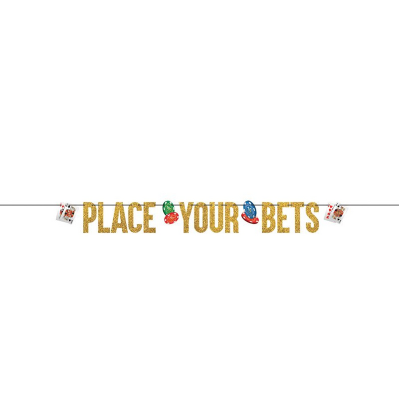 Roll The Dice Casino Ribbon Letter Banner (20cmx365cm)