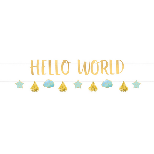 Oh Baby Boy Letter Banners Kit Hello World 2pk