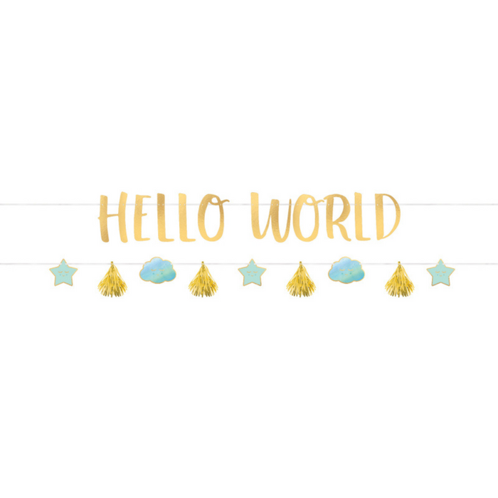 Oh Baby Boy Letter Banners Kit Hello World Pk2