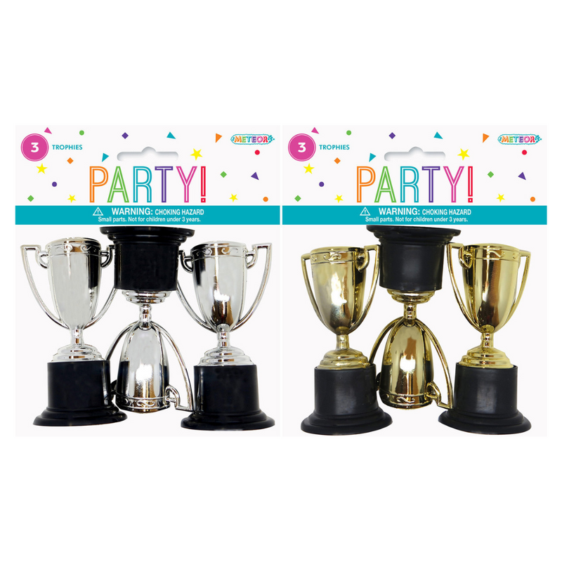 3 Trophies - Silver And Gold