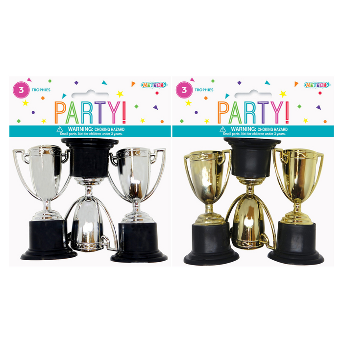 3 Trophies - Silver And Gold