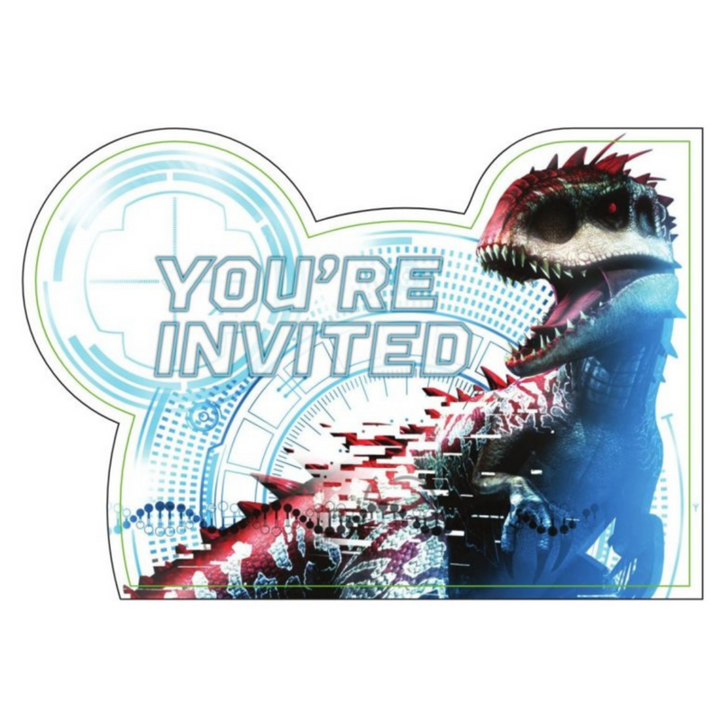 Jurassic World Postcard Invitations 8pk