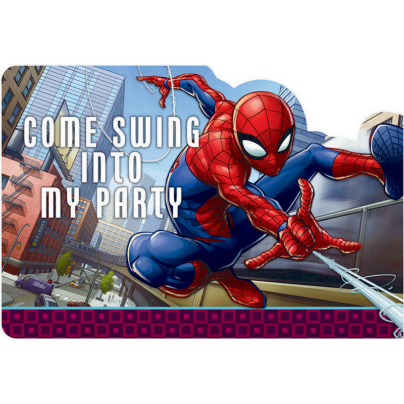 Spider-Man Webbed Wonder Postcard Invitations 8pk