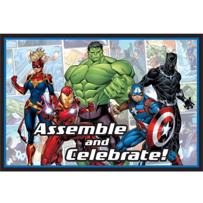 Marvel Avengers Powers Unite Postcard Invitations 8Pk