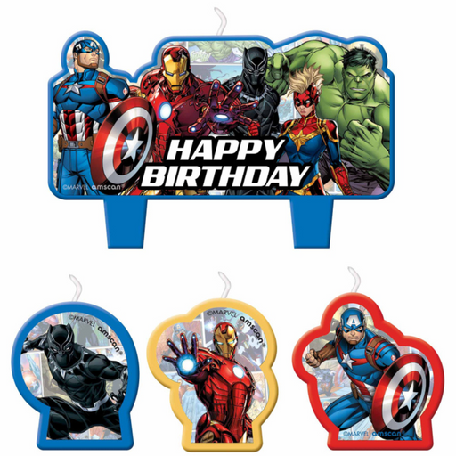 Marvel Avengers Powers Unite Birthday Candle Set 4pk