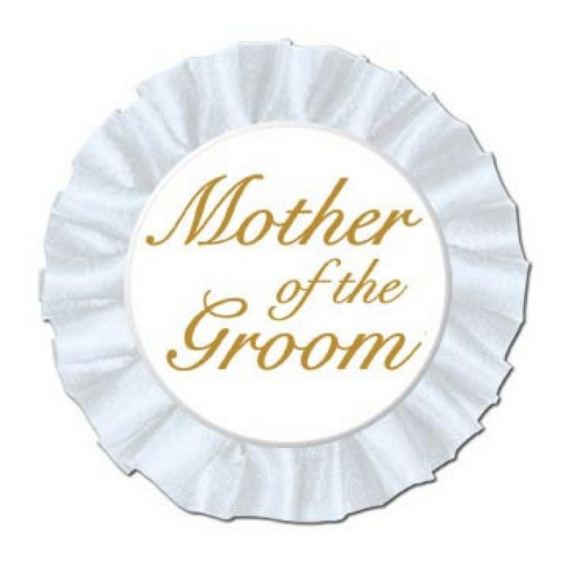 PARTY PROPS™ Button Satin Badge Mother Of The Groom (9cm)