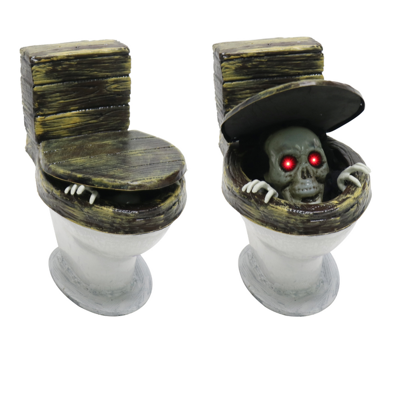 Animated Toilet With Skull