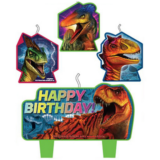 Jurassic World Birthday Candle Set 4pk