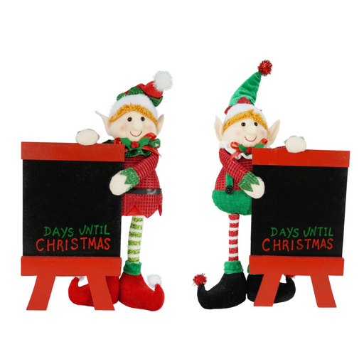 Plush Elf with Countdown Board