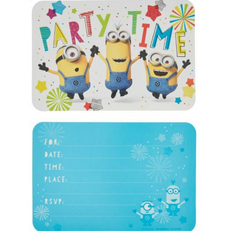 Despicable Me Postcard Invitations 8Pk