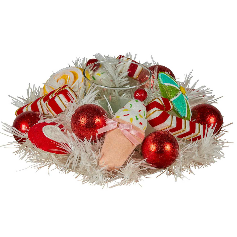 Candyland Hurricane Glass Centrepiece 28cm