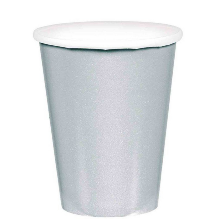 Paper Cups 266ml 20pk Silver