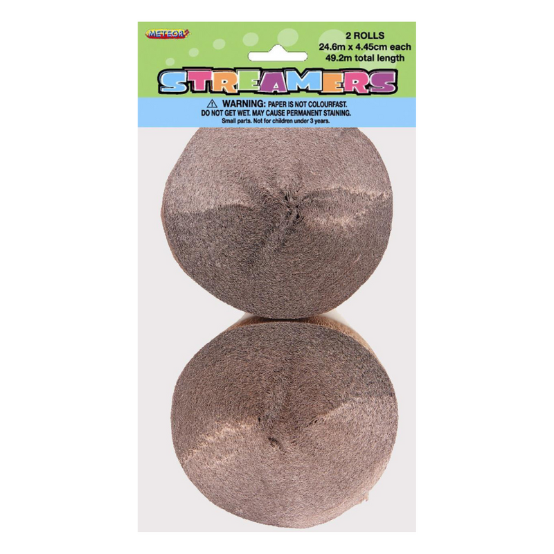 Crepe Streamers Metallic Rose Gold 81ft Pkt2