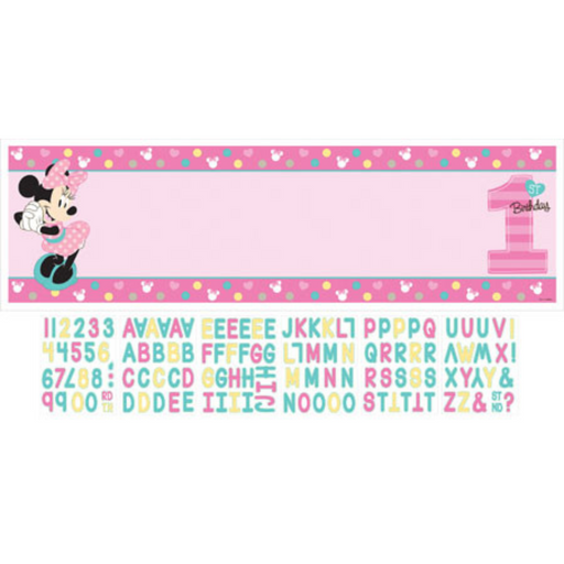 Minnie Fun To Be One Personalized Giant Banner Kit