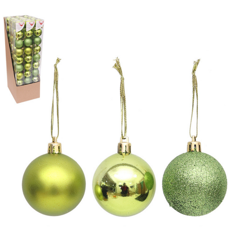 Sage Baubles 5cm Pack of 10