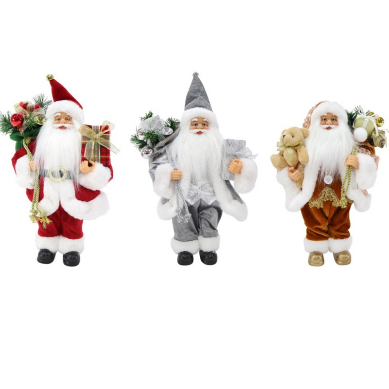 Santa Figurine Asstd 30cm