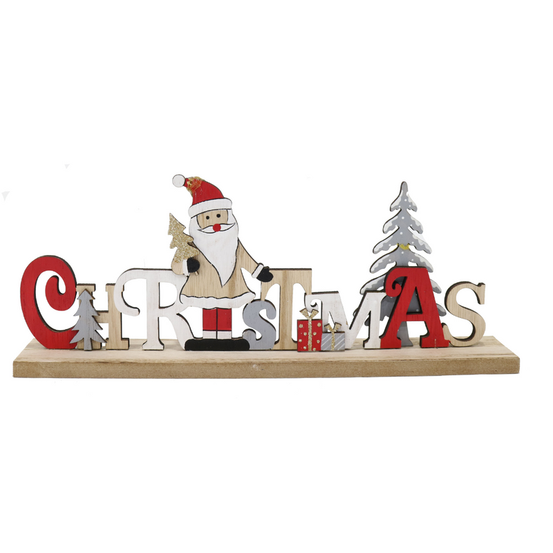 CHRISTMAS SANTA TABLE SIGN 29cm