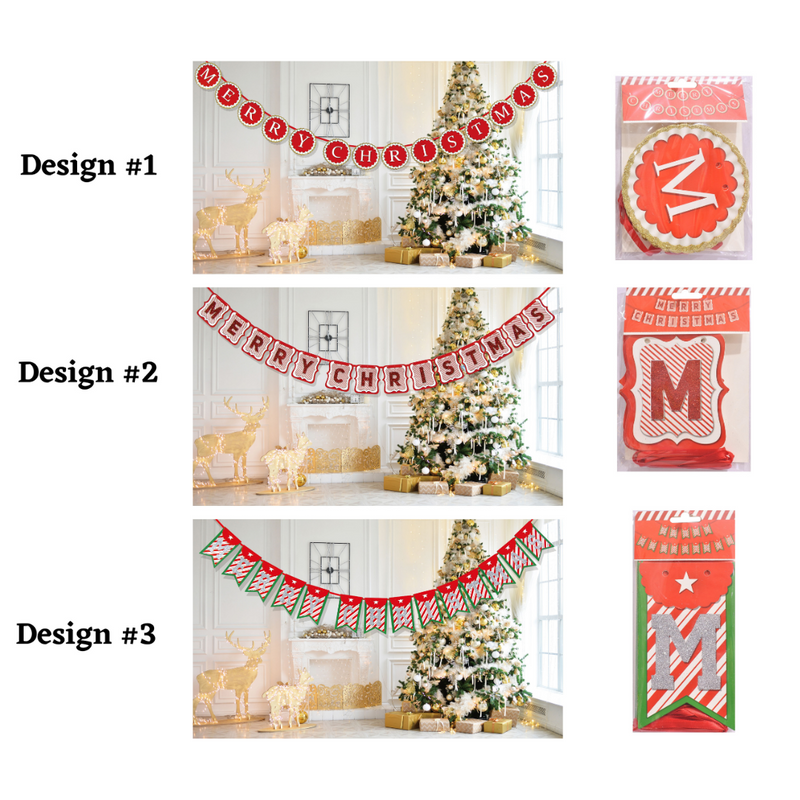 Bunting Merry Christmas 14Pc 2.7M 3Asst