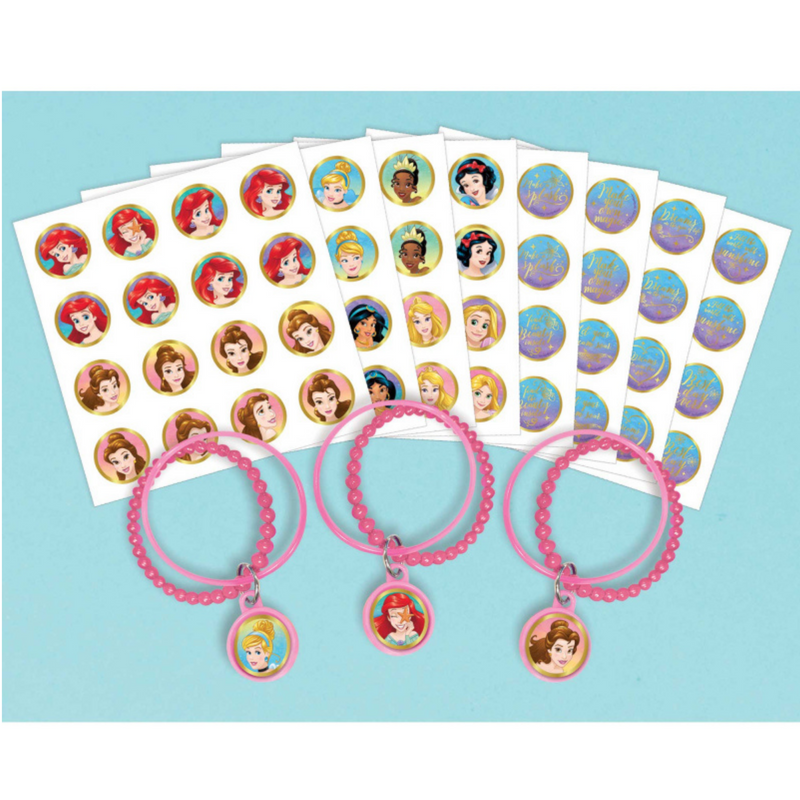 Disney Princess Once Upon A Time Bracelet Kit Favors 8pk