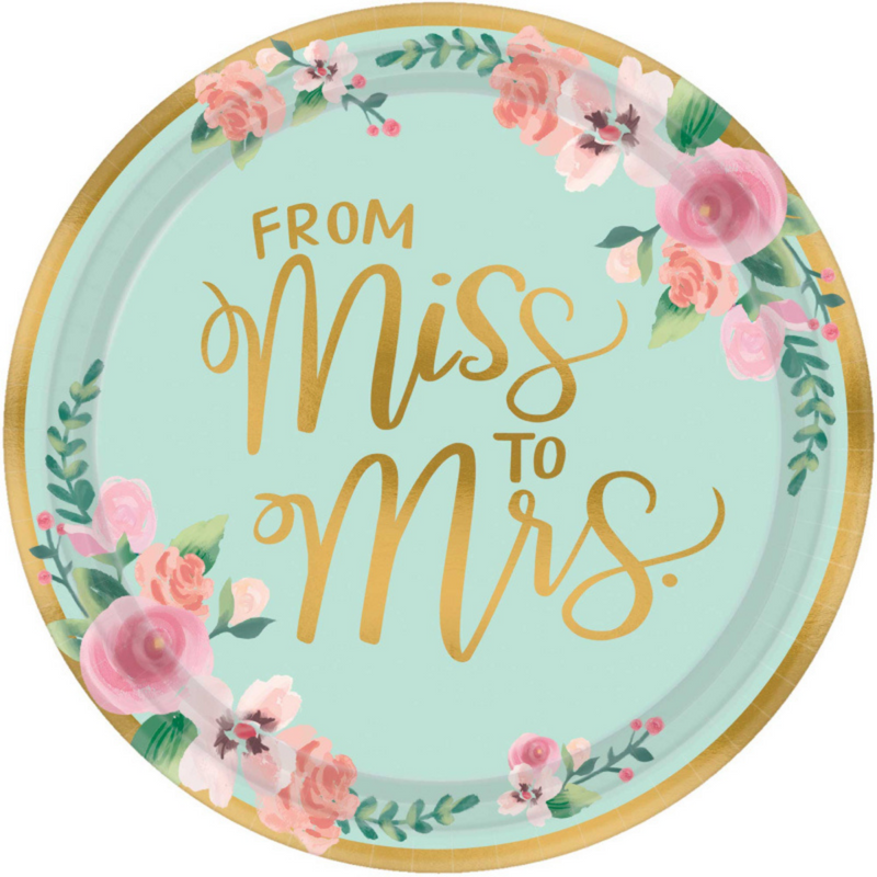 PARTY PLATES™ Mint To Be Round Metallic Plate (26cm)