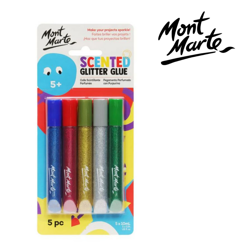Mont Marte Scented Glitter Glue 5pc