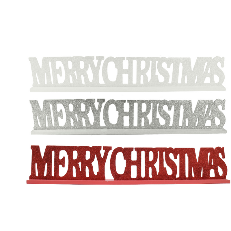 Table Sign Merry Christmas Asstd