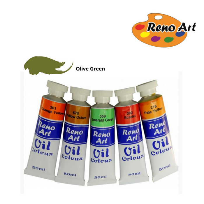 Reno Oil Colours Olive Green 50ml