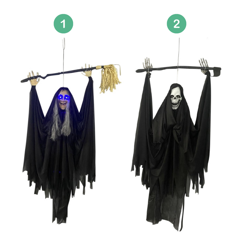 Animated Witch/Reaper Light Up 110cm