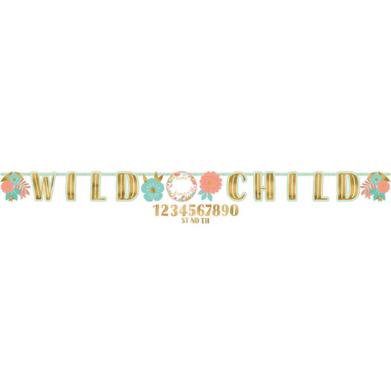 PARTY DECORS™ Boho Birthday Girl Jumbo Add-An-Age Letter Banner