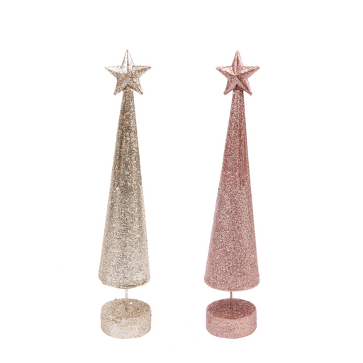 Metal Tree Rose Gold/Champagne Glitter in PDQ 26.5cm