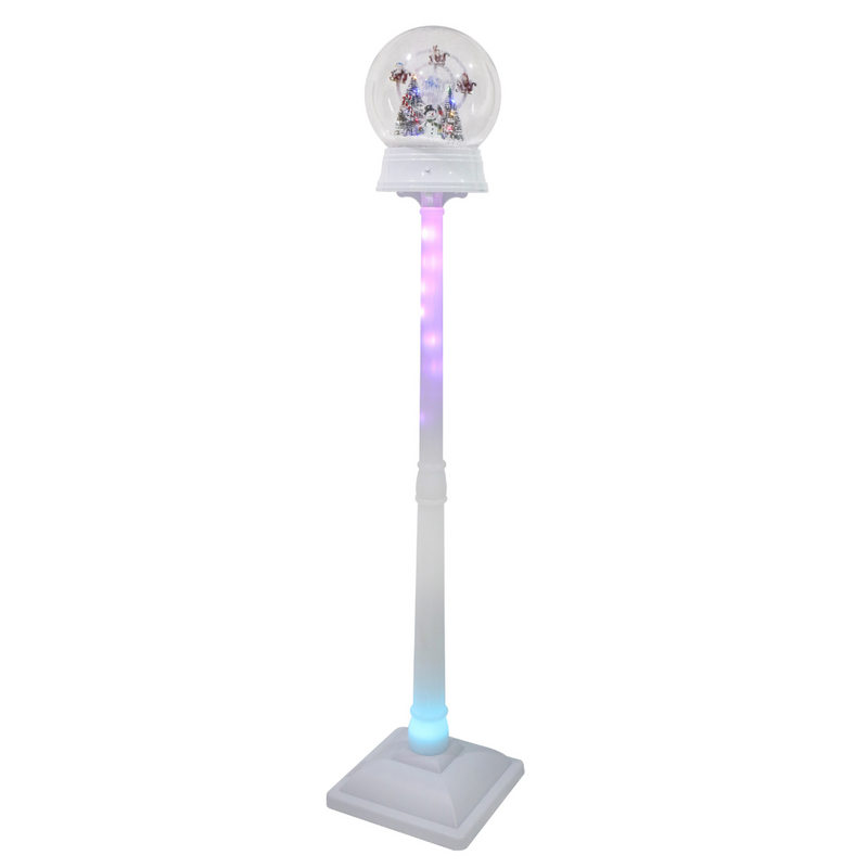  LED Snow Globe Colour Change Pole Music/Moving 150cm