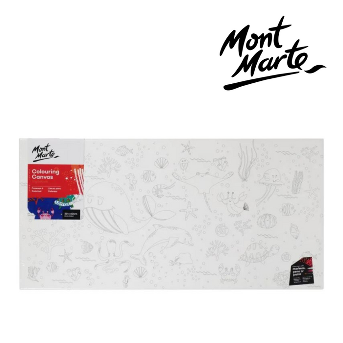 Mont Marte Colouring Canvas 30x60cm Nursery assorted