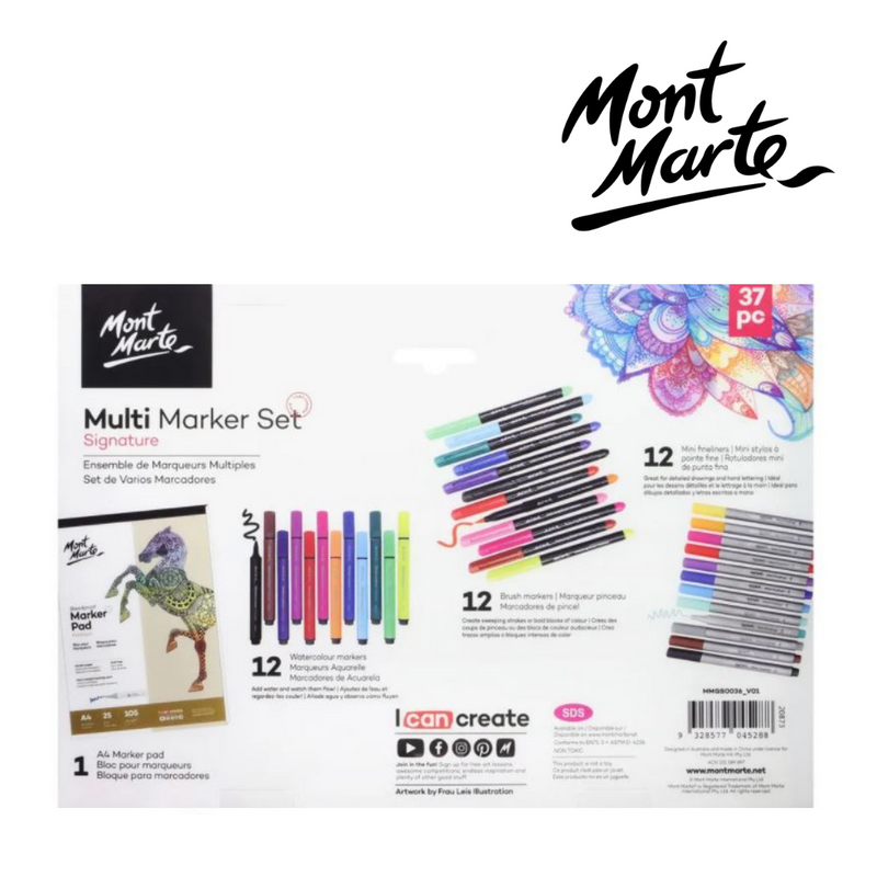 Mont Marte Multi Marker Set 37pc