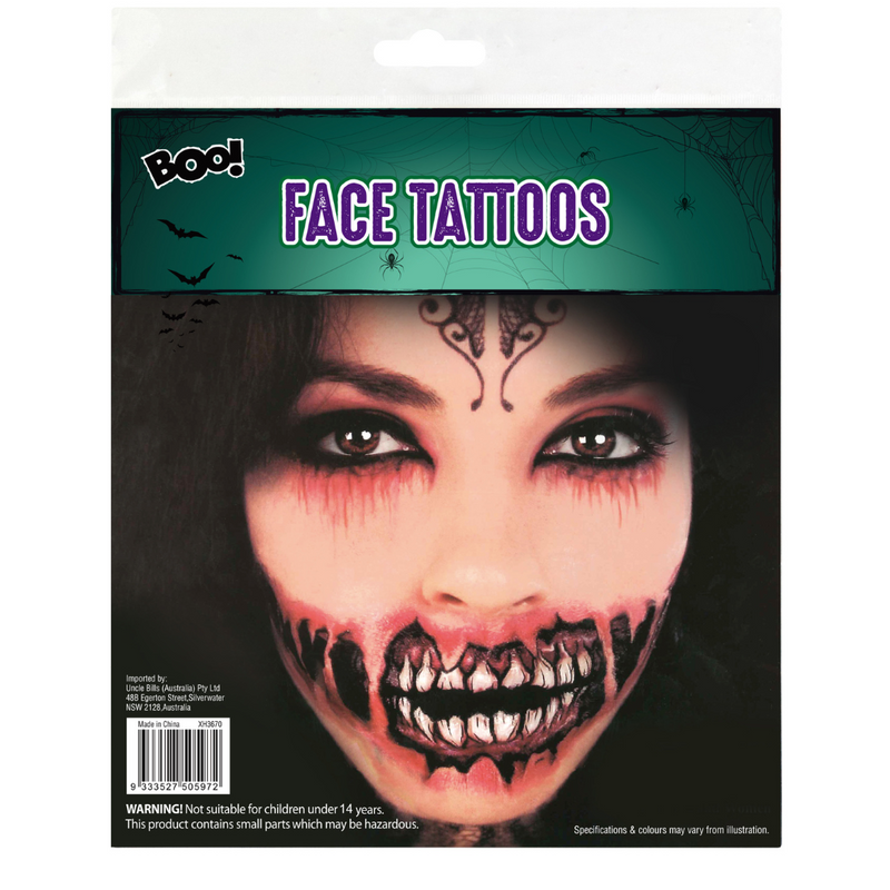 Halloween Face Tattoo Assorted