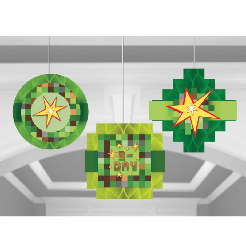 PARTY DECORS™ TNT Party! Honeycomb Hanging Decorations (2x19cm)