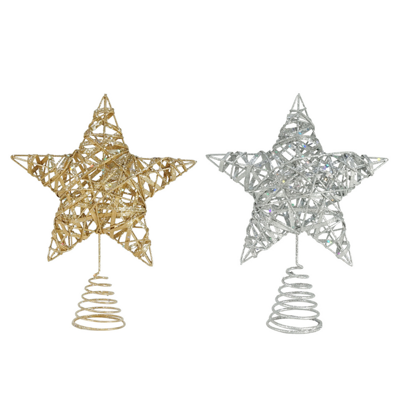 Glitter Wrapped Star Topper 25cm